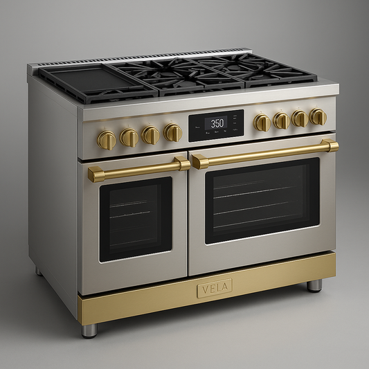 Véla GrandFlame 48" Dual-Fuel Luxury Range – Platinum Edition