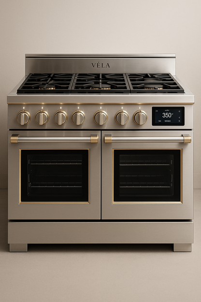 Véla GrandFlame 48" Dual-Fuel Luxury Range – Platinum Edition